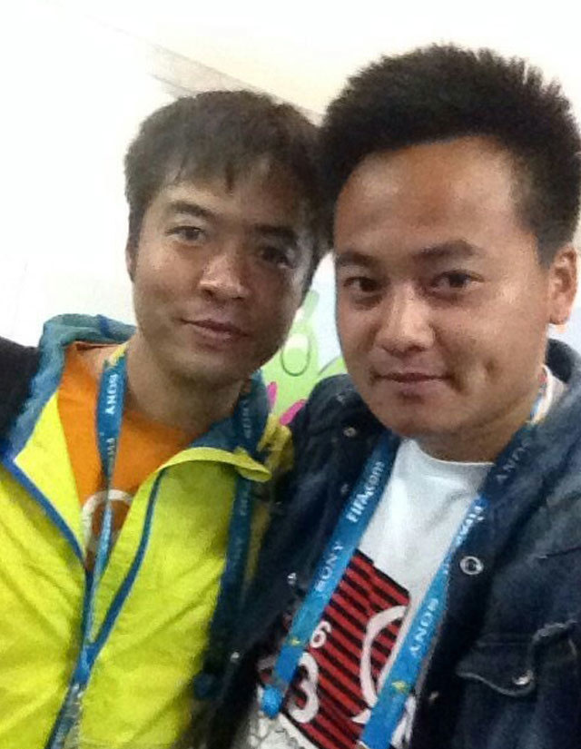 世界杯與段暄合影。