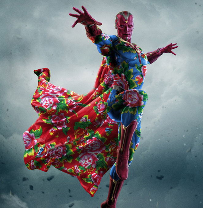 《復聯(lián)2》英雄被PS穿上花棉襖 《復聯(lián)2》英雄被PS穿上花棉襖