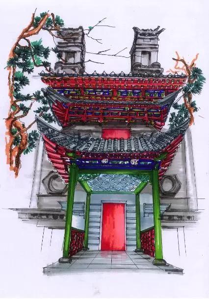 明艷的紅、生機(jī)的綠、深沉的藍(lán)、古樸的灰，足見博雅樓的獨(dú)特韻味。