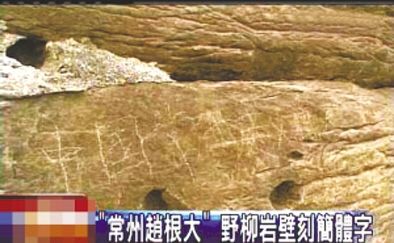 “常州趙根大” 2009年3月27日，臺(tái)灣北海岸野柳地質(zhì)公園巖壁上被刻下“中國(guó)常州趙根大”字樣。臺(tái)灣媒體將此事報(bào)道后，趙根大公開道歉。