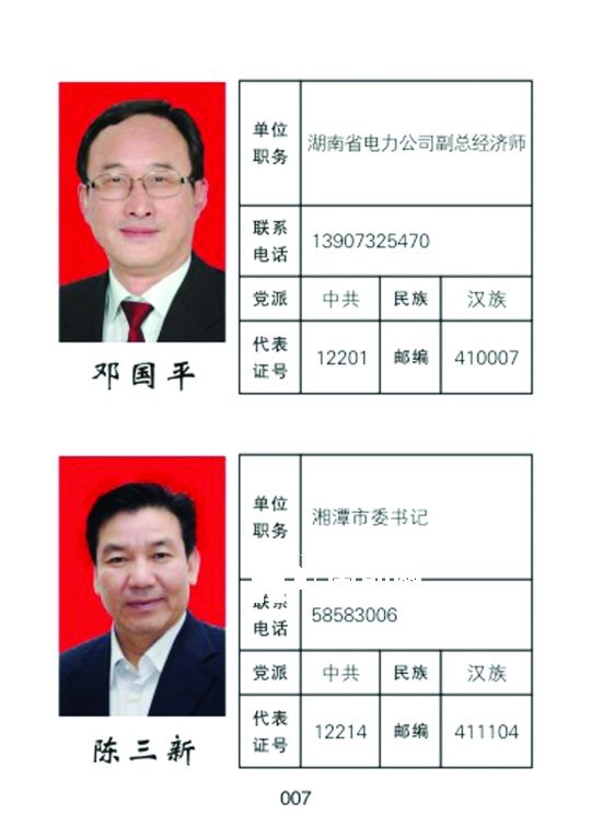 湘潭市人大常委會(huì)官網(wǎng)公開(kāi)的湖南省委書(shū)記徐守盛和湘潭市委書(shū)記陳三新的信息。兩人均為湘潭選出的湖南省人大代表，陳三新同時(shí)是湘潭市人大代表。</p><p>
