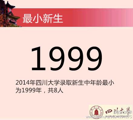 2014川大新生花邊數(shù)據(jù)。 圖據(jù)四川大學(xué)官方微博