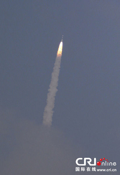 11月5日，在印度斯里赫里戈達(dá)島，極地衛(wèi)星運(yùn)載火箭（PSLV-C25）攜帶印度首枚火星探測器“曼加里