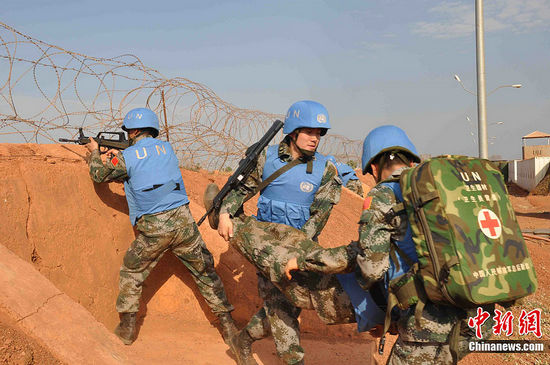 資料圖：中國(guó)維和部隊(duì)。