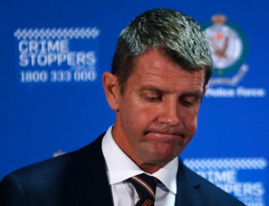 　新南威爾士州州長Mike Baird出席新聞發(fā)布會。