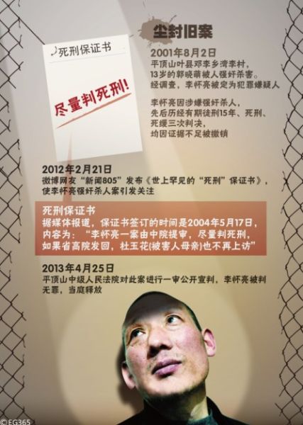 因涉嫌奸殺幼女，李懷亮被羈押了近12年，先后歷經(jīng)有期徒刑15年、死刑、死緩三次判決，最終因“證據(jù)不足、事實不清”于近日被宣判無罪，當(dāng)庭釋放