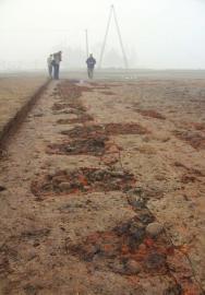 　　鋸齒狀的大型建筑基址。