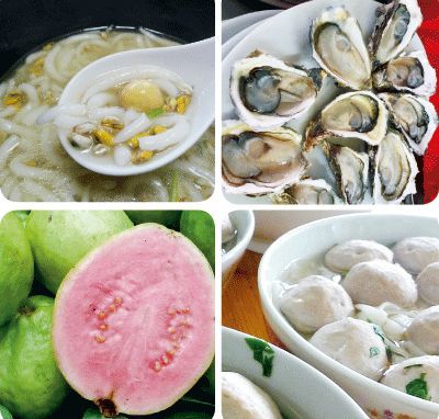 滿街可見新鮮的海鮮、瓜果和手打牛肉丸
