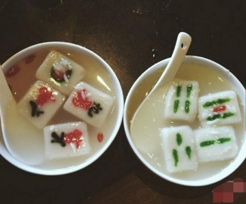 來碗清一色！火鍋店推出創(chuàng)意麻將湯圓