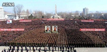 朝鮮民眾稱，朝鮮軍民“將在任意時期、對任意對象隨意實施無止境的正義打擊，一定實現(xiàn)民族的夙愿祖國統(tǒng)一大業(yè)”。