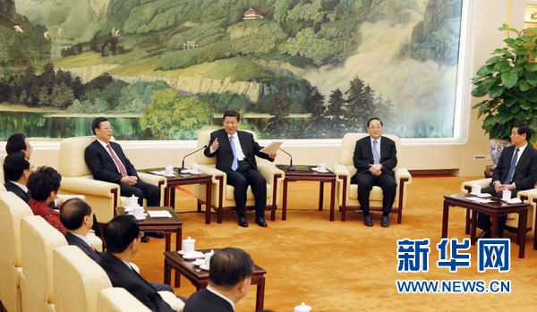 1月22日，習(xí)近平、俞正聲、張高麗等在北京人民大會(huì)堂同黨外人士歡聚一堂，共迎新春。