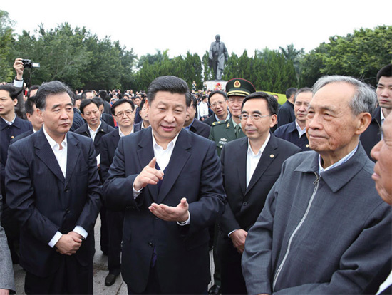 2012 年12 月，習(xí)近平任中共中央總書記后首次離京，即到改革前沿的廣東考察
