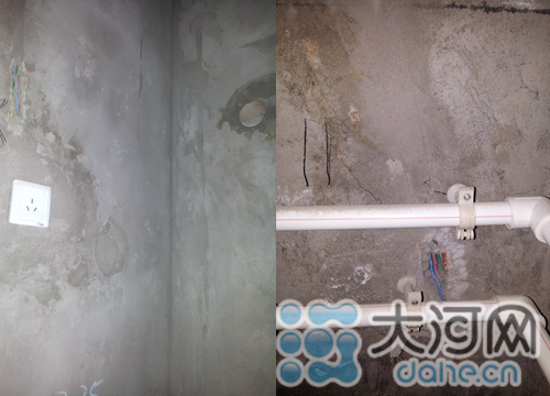 空調(diào)專用線路，用電負(fù)荷較大 圖為衛(wèi)生間電線走線