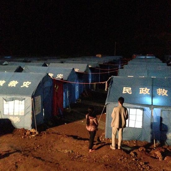 龍頭山鎮(zhèn)災民安置點。澎湃新聞 程藝輝 圖