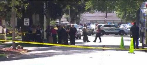 視頻截圖：雙方發(fā)生槍戰(zhàn)的居住區(qū)。