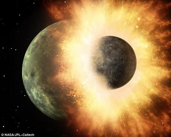 資料圖片：科學(xué)家說，45億年前跟忒伊亞行星的一場相撞，把水資源帶到了地球。