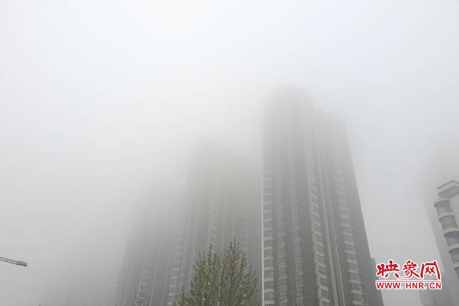 鄭州現(xiàn)大霧天氣，宛若仙境