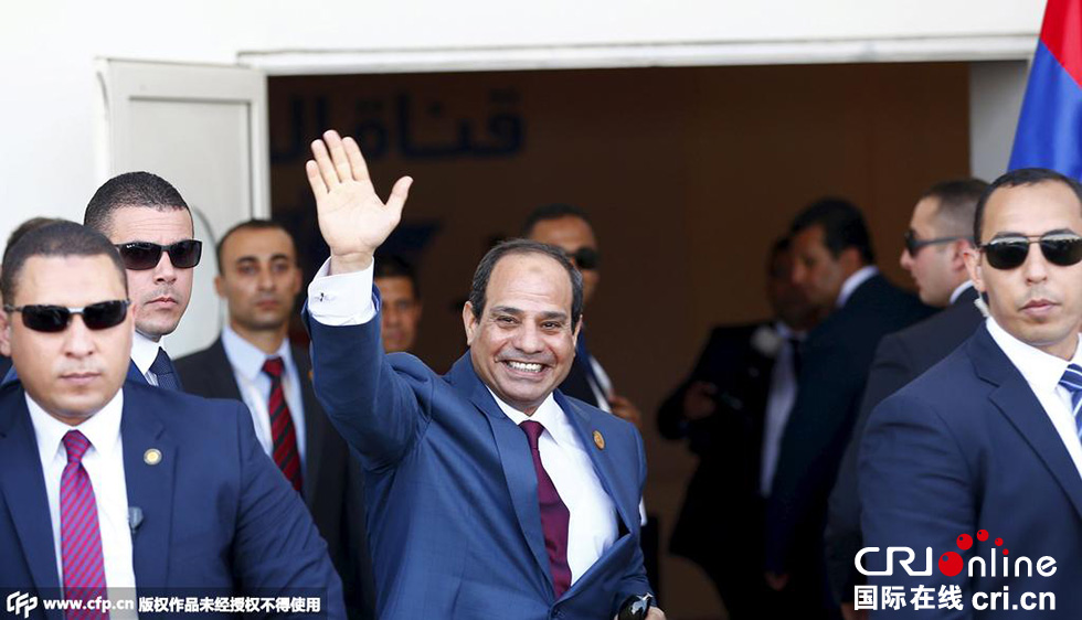 埃及為新蘇伊士運河的開通舉行盛大的慶祝儀式，埃及總統(tǒng)塞西出席。