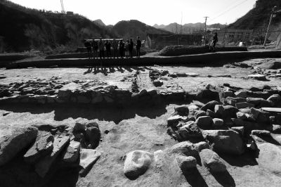 遼代鐵匠們的居住遺址。京華時報記者王海欣攝
