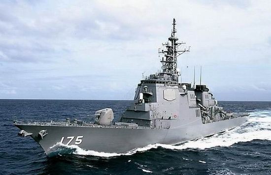 資料圖：日本宙斯盾級(jí)導(dǎo)彈驅(qū)逐艦妙高號(hào)(DD175)。